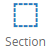 Screenshot of the Section button